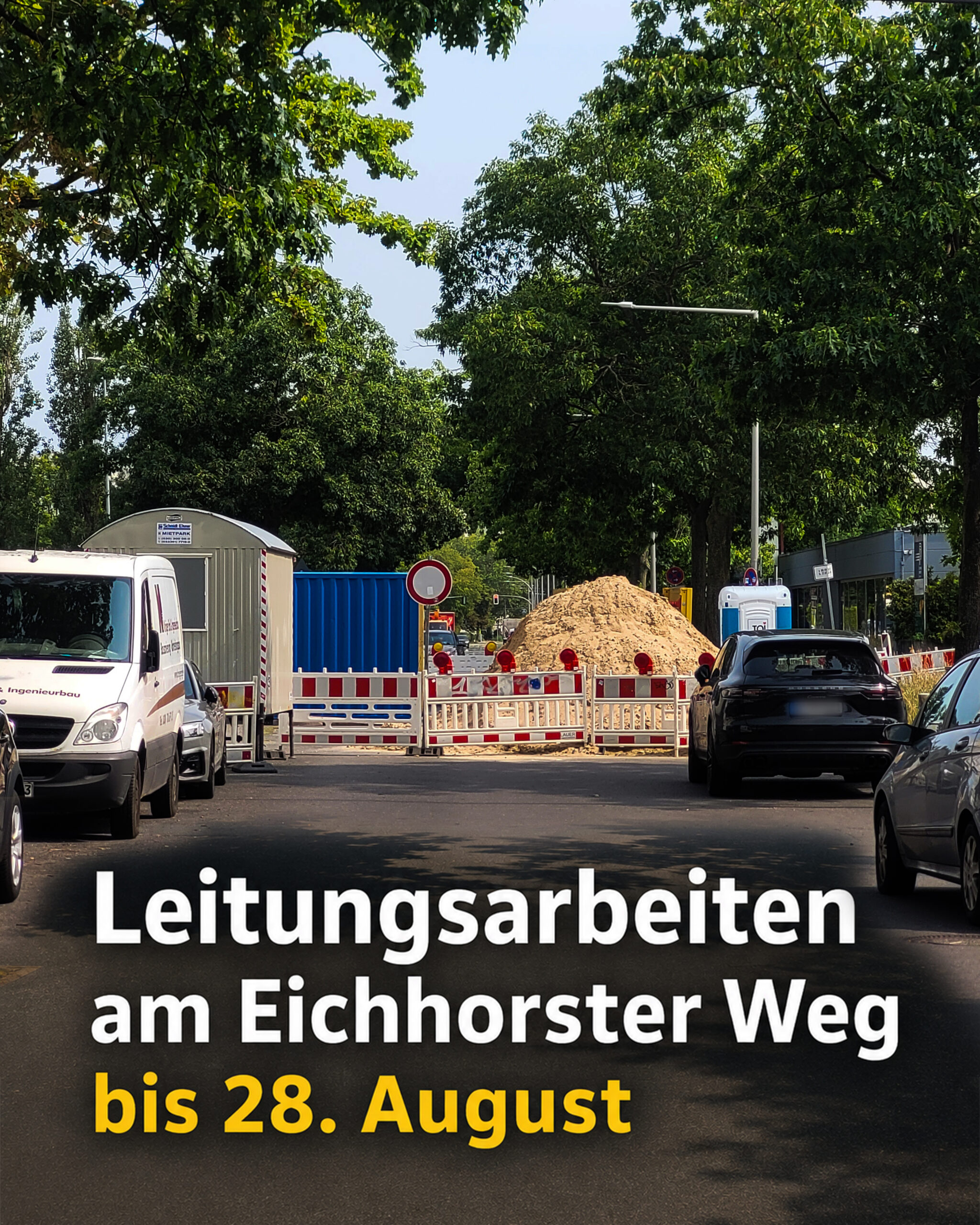 arbeiteneichhorsterweg arbeiten verkehrsmeldung